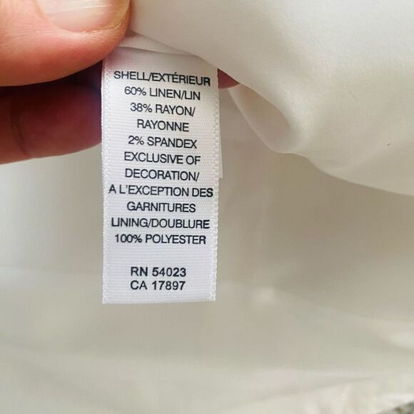 NWT Banana Republic CREAM One Button Sculpted Linen Blend Blazer SZ 8 New, MY23 - Picture 7 of 12